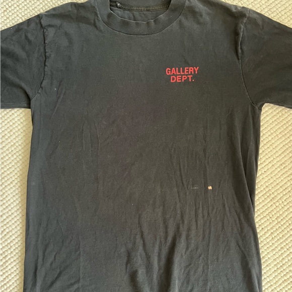 Gallery Dept Black and Red Short Sleeve Tee - Picture 1 of 5